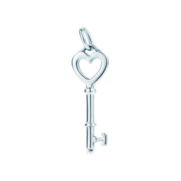 Tiffany 爱心钥匙吊坠纯银项链