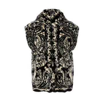 Paisley Park Faux Fur Hooded Vest