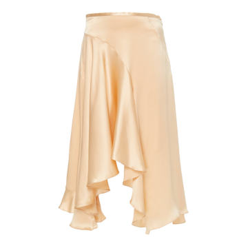 Flounce Silk Skirt
