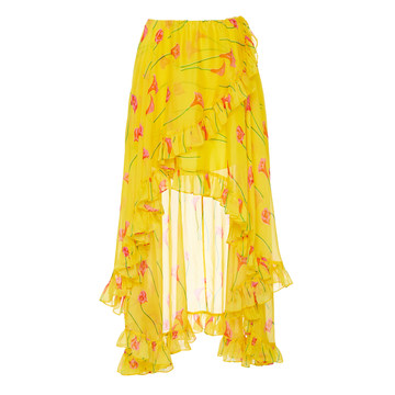 Adelle Ruffle Printed Skirt