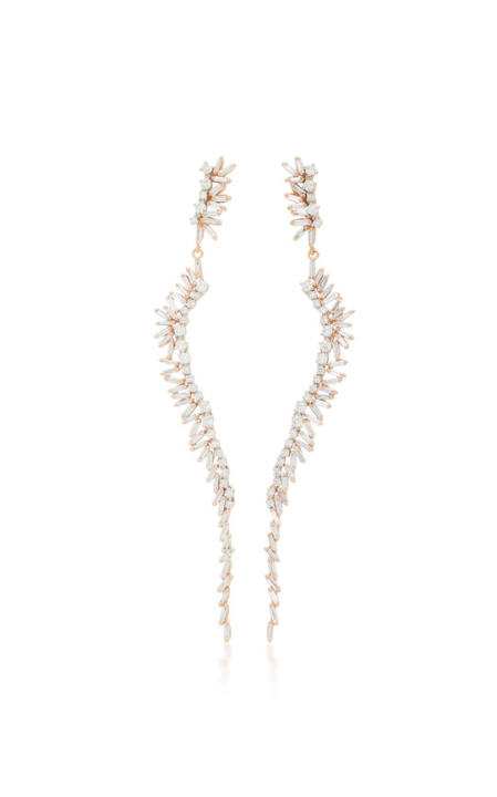 18K Rose Gold Diamond Earrings展示图