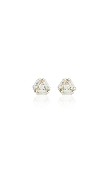 18K Gold Triangle Earrings展示图