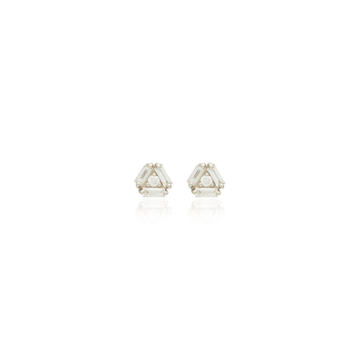 18K Gold Triangle Earrings