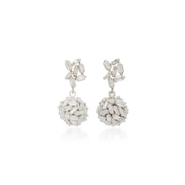 One Of A Kind 18K White Gold Diamond Earrings