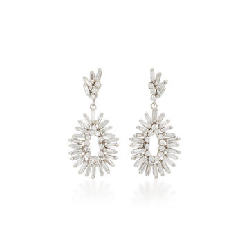 18K White Gold Mini Diamond Earrings