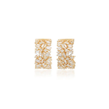 18K Gold Mini Diamond Hoop Earrings