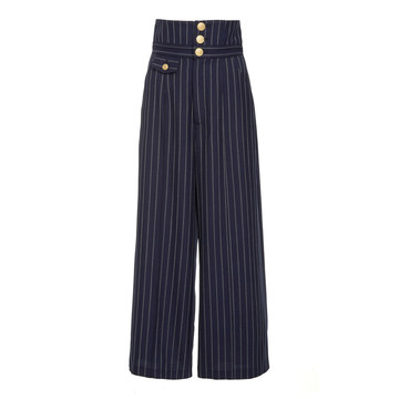 Jeri High Waisted Pinstripe Pant