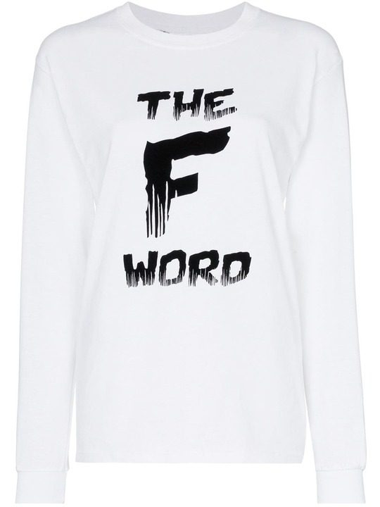 the F word long sleeve cotton T-shirt展示图