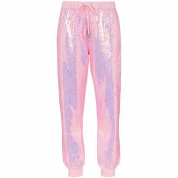 sequin embellished track pants