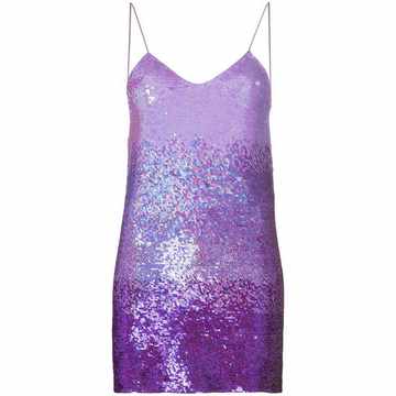 ombre sequin spaghetti strap mini dress