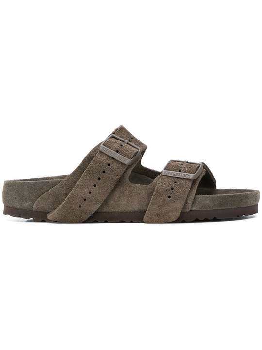 Rick Owens x Birkenstock Arizona绒面皮凉鞋展示图