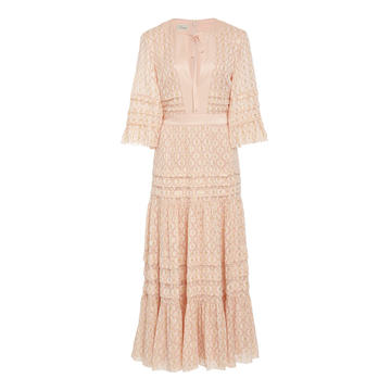 Suki Bell Sleeve Chiffon Dress