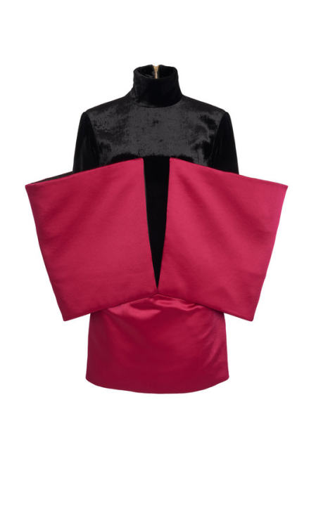 Square Sleeve Velvet Dress展示图