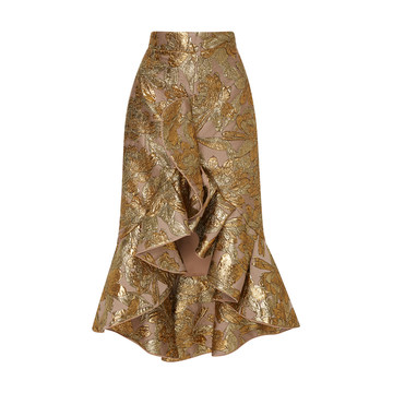 Indian Tobacco Lame Jacquard Skirt