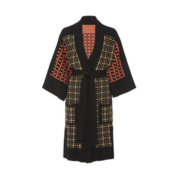 Yukata Knit Cotton-Blend Kimono