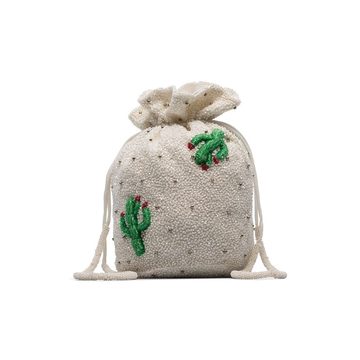 white, green and red monticello sequin embellished bag