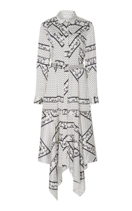 Silk-Blend Satin Handkerchief Dress展示图