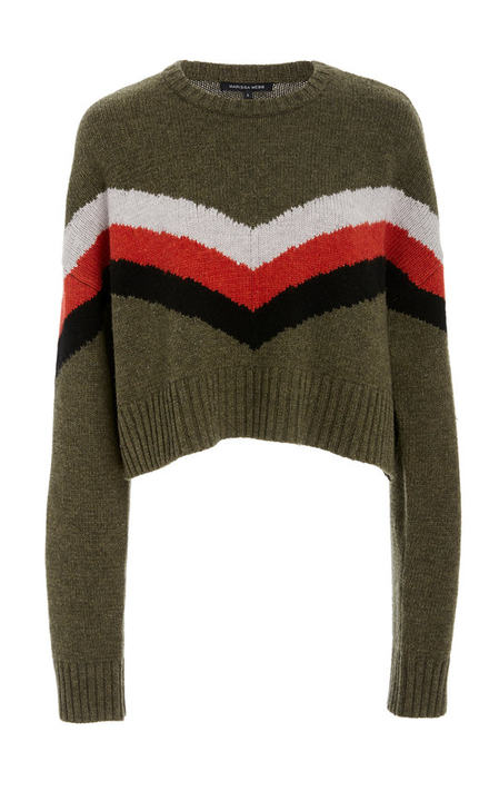 Lukas striped wool blend ski sweater展示图