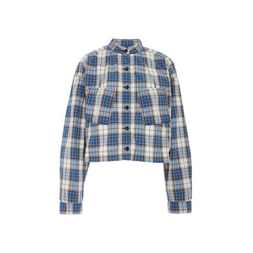 Flynn plaid oversized cotton jacket