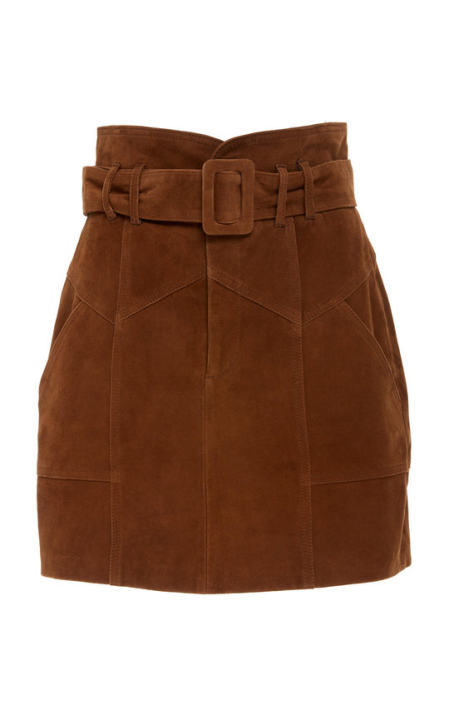 Claire belted suede mini skirt展示图