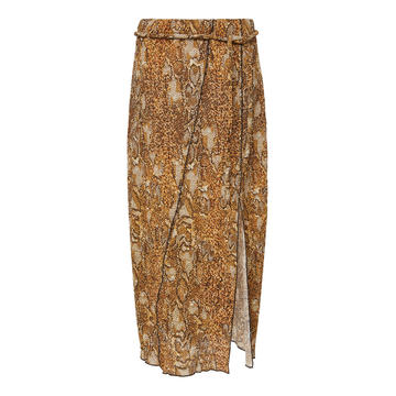 Indira 60's Animal Printed Midi Skirt