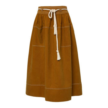 Dakota Cotton Blend Midi Skirt