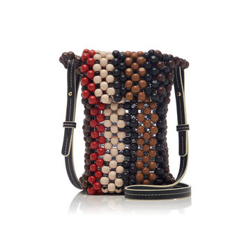 Dumi Wooden Bead Crossbody Bag