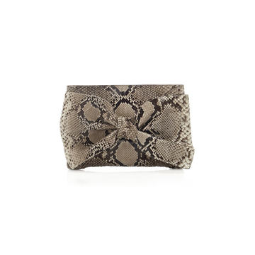 Tali Python Printed Leather Clutch