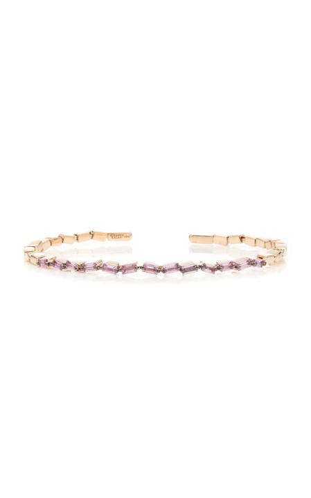 18K Rose Gold And Sapphire Bangle展示图