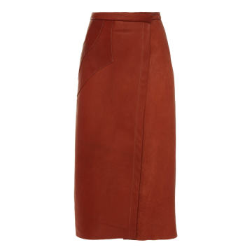 In The Days Of Sappho Leather Wrap Skirt