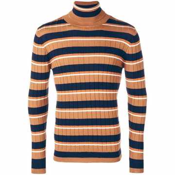 striped turtleneck sweater