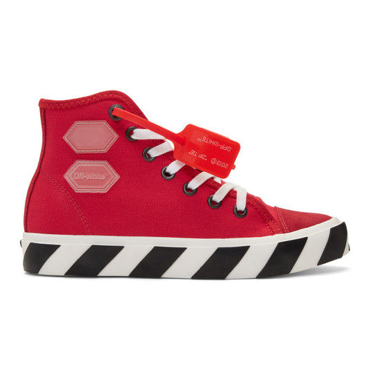 红色硫化高帮运动鞋展示图