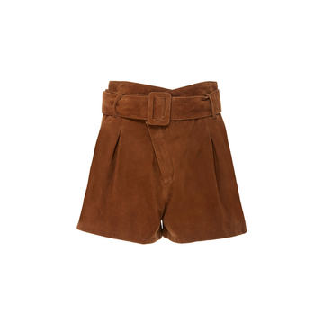 Levi belted suede shorts