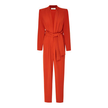 Kieran Belted Crepe Jumpsuit