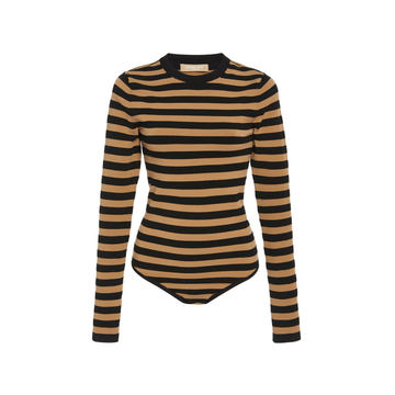 Long Sleeves Striped Bodysuit