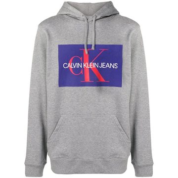 logo print hoodie