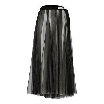 Alluring Tulle Sheer Maxi Skirt