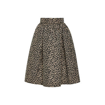 Jacquard Leopard Print Skirt