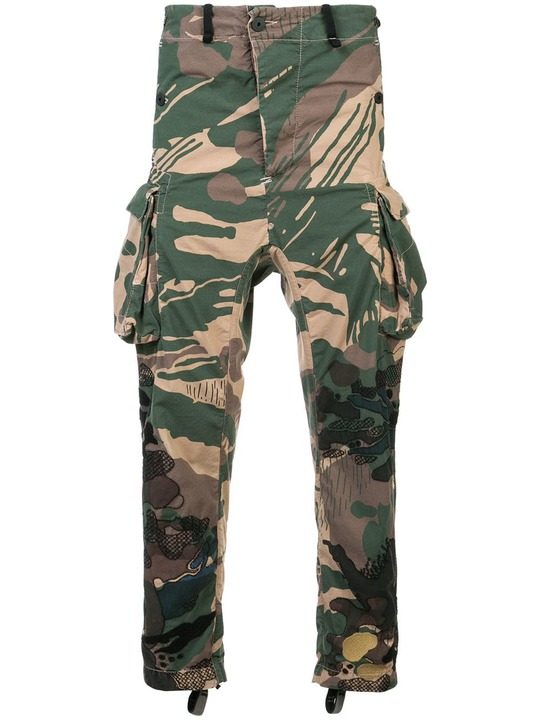 camouflage print cargo pants展示图