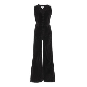 Le Velveteen Button Front Jumpsuit