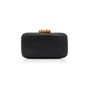 James Woven Raffia Clutch