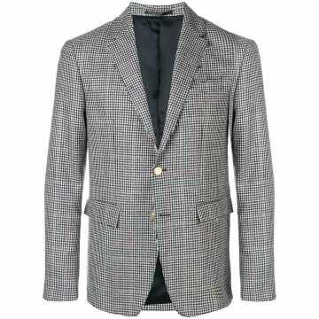 checked tailored blazer