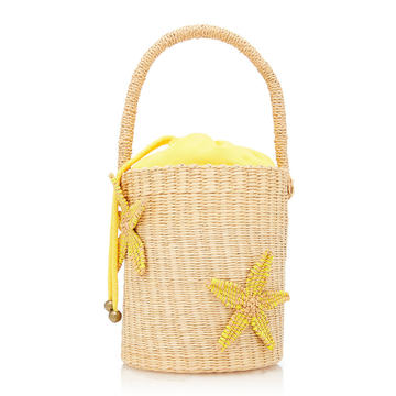 Starfish Straw Mini Bucket Bag