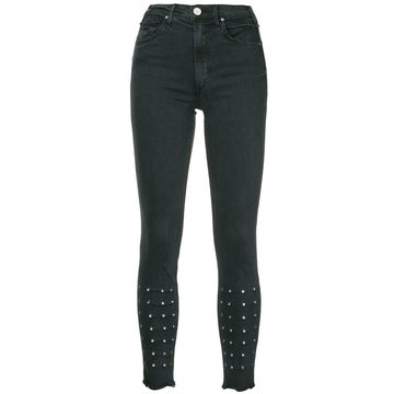 eyelet detail skinny jeans