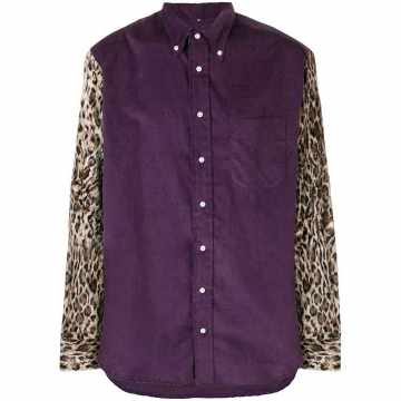 leopard sleeve shirt