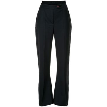 high rise flared trousers