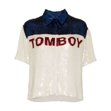 Tomboy sequinned button-down shirt