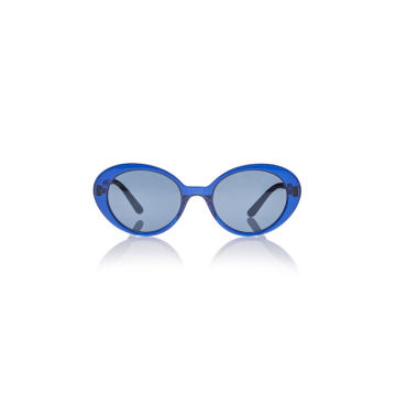Parquet Oval-Frame Metal Sunglasses