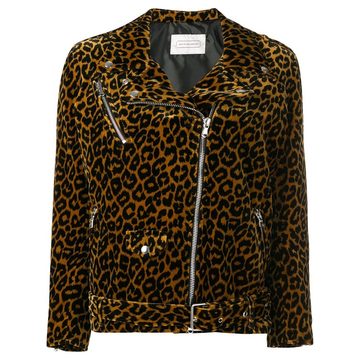 Leopard biker jacket