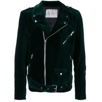 velvet biker jacket